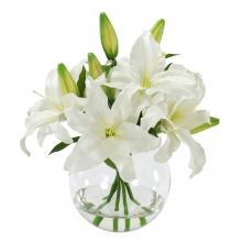 White Lilies In Bowl